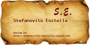 Stefanovits Esztella névjegykártya